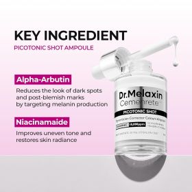 Dr.Melaxin Cemenrete Picotonic Shot Calcium Serum for Firming Density collagen serum Even Skin Tone & Skin Clarity Anti-aging Dark spot care 1.01