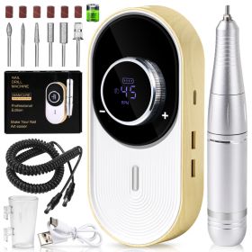 Nail Drill Machine - 4500RPM Nail Drills For Acrylic Nails Professional With 6 Drill Bits For Electric Nail File Manicure Pedicure Home Use (Option: Woodgrain)