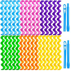 Heatless Hair Curlers Wave Curls Styling Kit For Women Girls On Hair Care - 30 Pcs - 6 Colors (Option: W13535455)