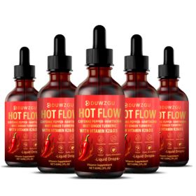 Optimum Botanical Liquid Drops 60ml Cinnamon, Ginseng  Cayenne Pepper (Option: Picture color-5PCS)