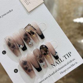 Handmade Long Camellia Girl Nail Tip (Option: Wear Armor Without Tools-L)