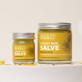 Touchy Skin Salve, Eczema Cream Ointment (size: 1 oz & 4 oz)